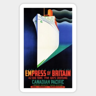 Empress of Britain Five Days Crossing Art Deco Vintage Travel Sticker